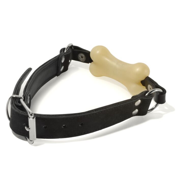 Sinnovator Bone Platinum Silicone Bondage Gag | UberKinky